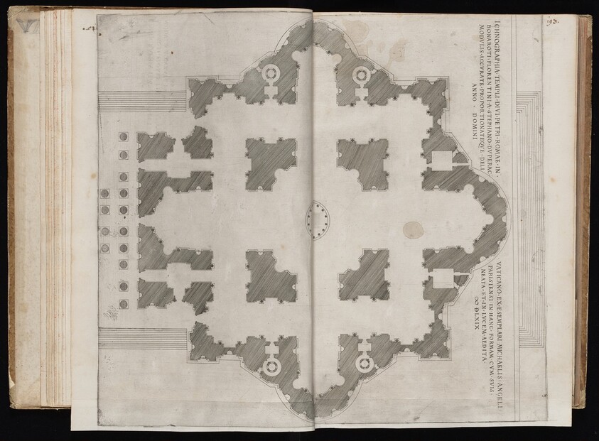 Ichnographia Templi Divi Petri [Plan of Saint Peter's Basilica in Rome]