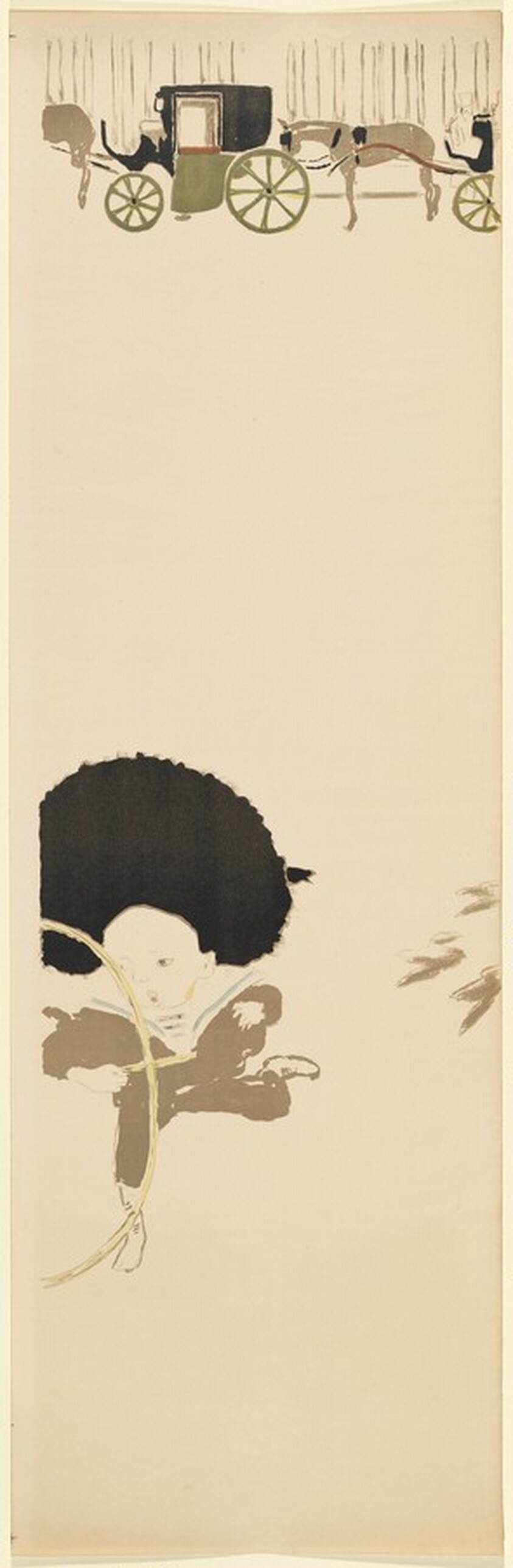 Promenade des Nourrices, Frise des Fiacres [far right panel]