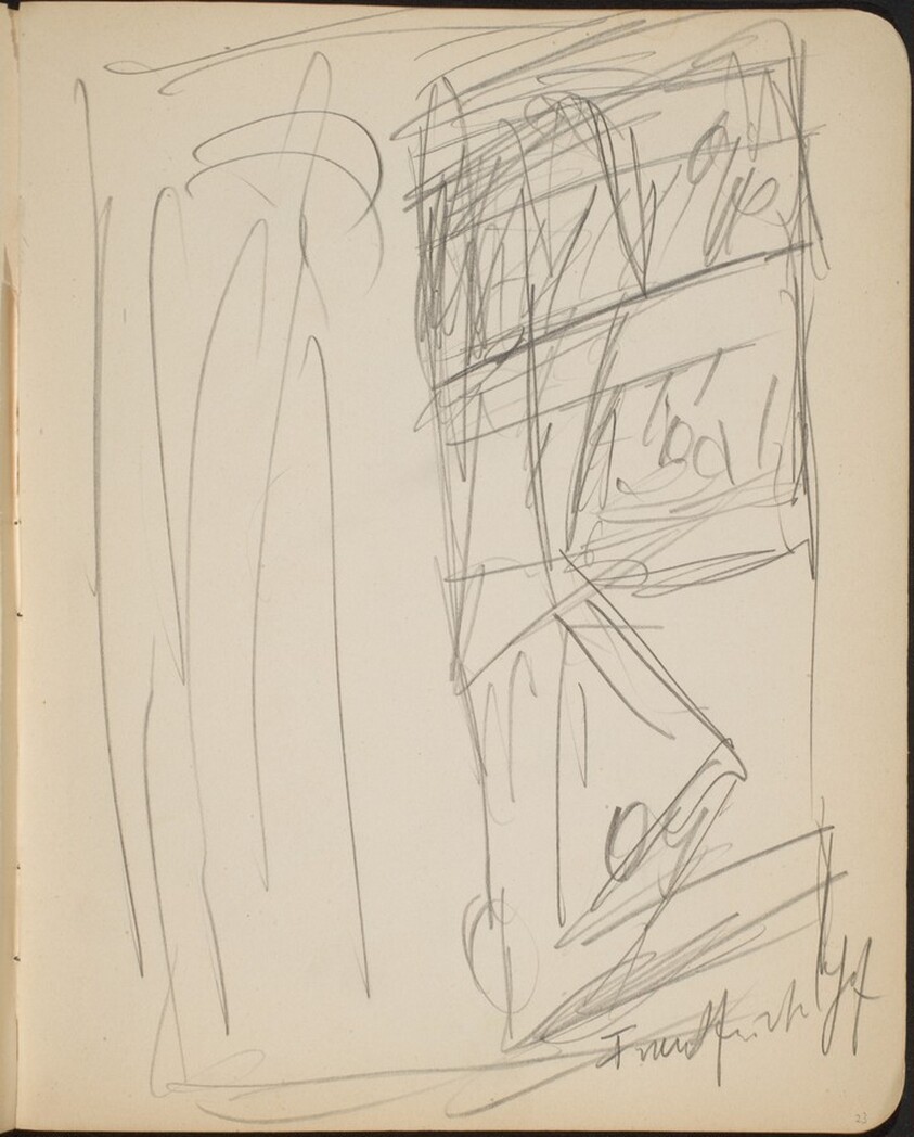 Kompositionsskizze mit Bezeichnung (Sketch with Inscription) [p. 23]