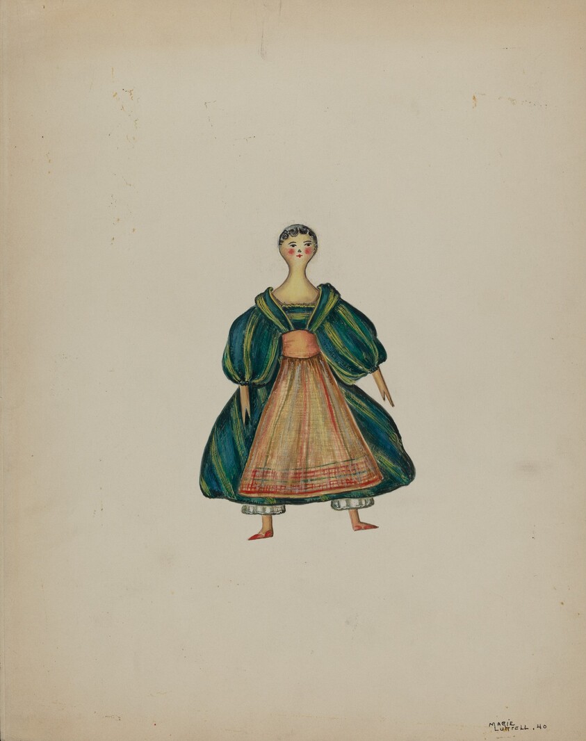 Old American Wooden Doll