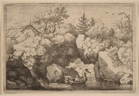 Skiff under a Cleft Rock, Allart van Everdingen, probably c. 1645/1656