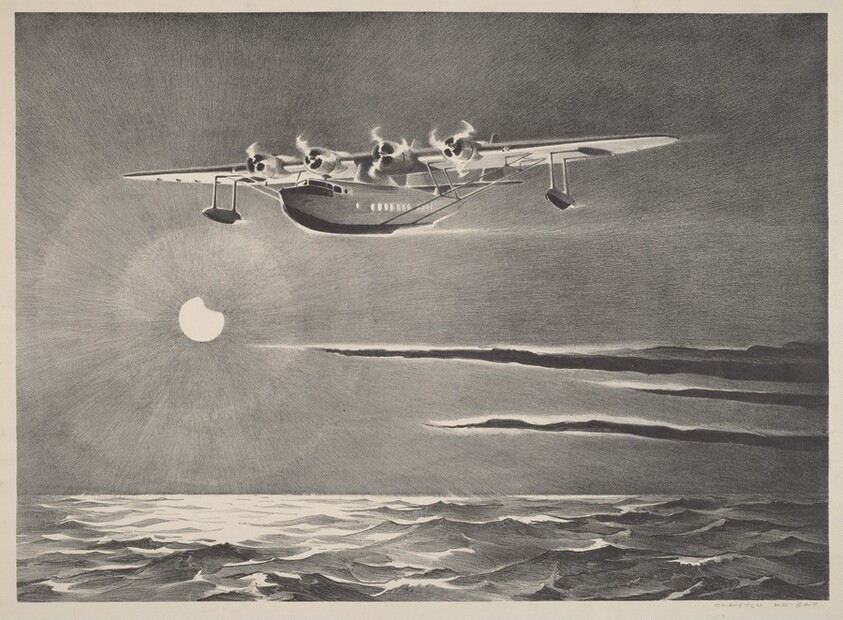 Untitled (Seaplane Over the Ocean)