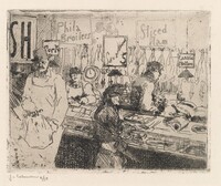Marché à la Viande, New York (Meat Market, New York), Jean-Émile Laboureur, 1908