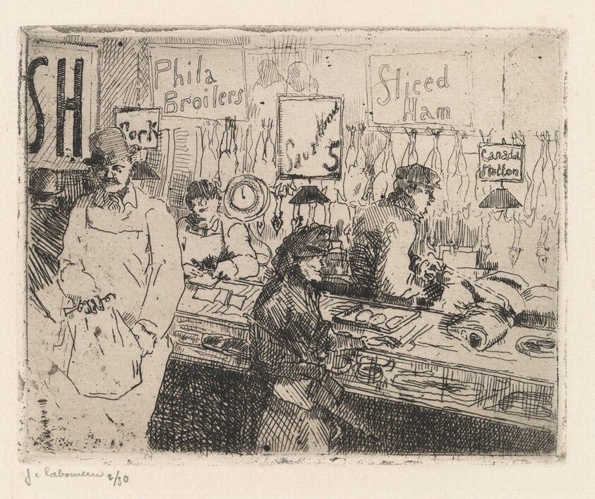 Marché à la Viande, New York (Meat Market, New York)