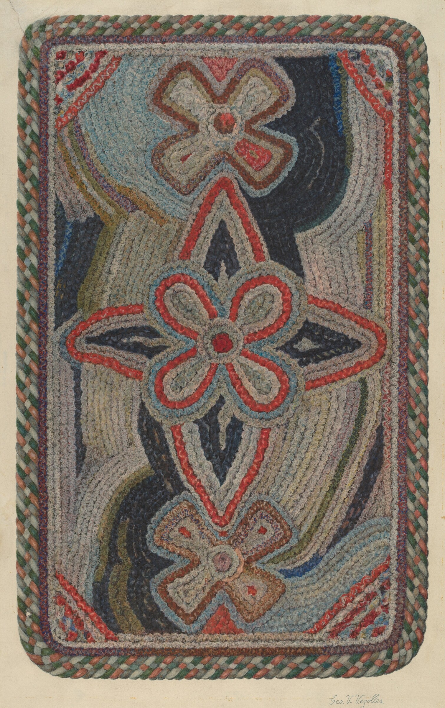 Shaker Rug, George V. Vezolles, 1935/1942