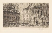 The Quadrangle, Bart's Hospital, William Walcot, 1938