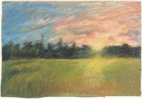 A Meadow at Sunset, Paul Huet, c. 1845