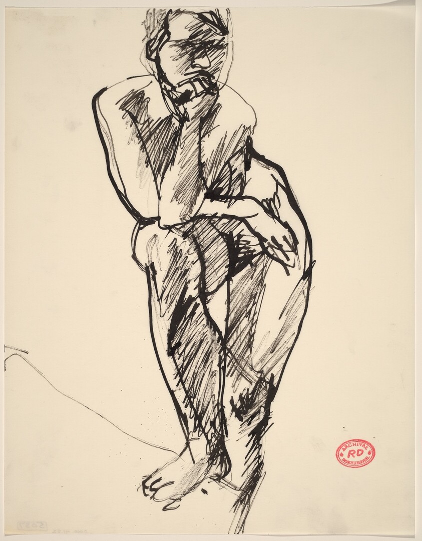 Untitled [standing nude with her right foot on a support]