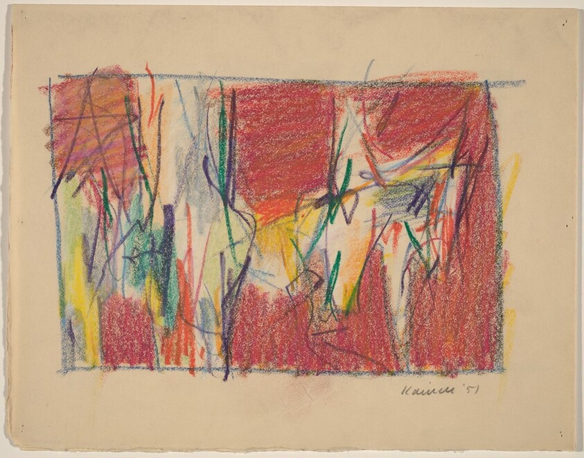 Dance I [one of two drawings on folded sheet]