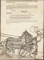 The Triumphal Chariot of Maximilian I (The Great Triumphal Car) [plate 8 of 8], Albrecht Dürer, 1523 (Latin ed.)