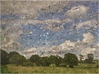 After Constable: Tent-Camera Image: Rapidly Moving Clouds Over Field, Flatford, England #1, Abelardo Morell, 2017
