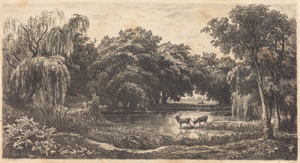 Pool with Deer (La Mare aux cerfs)