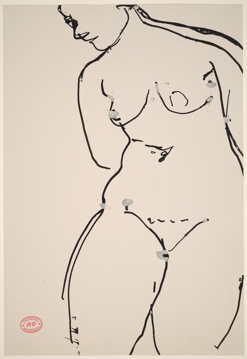 Untitled [female nude leaning left]