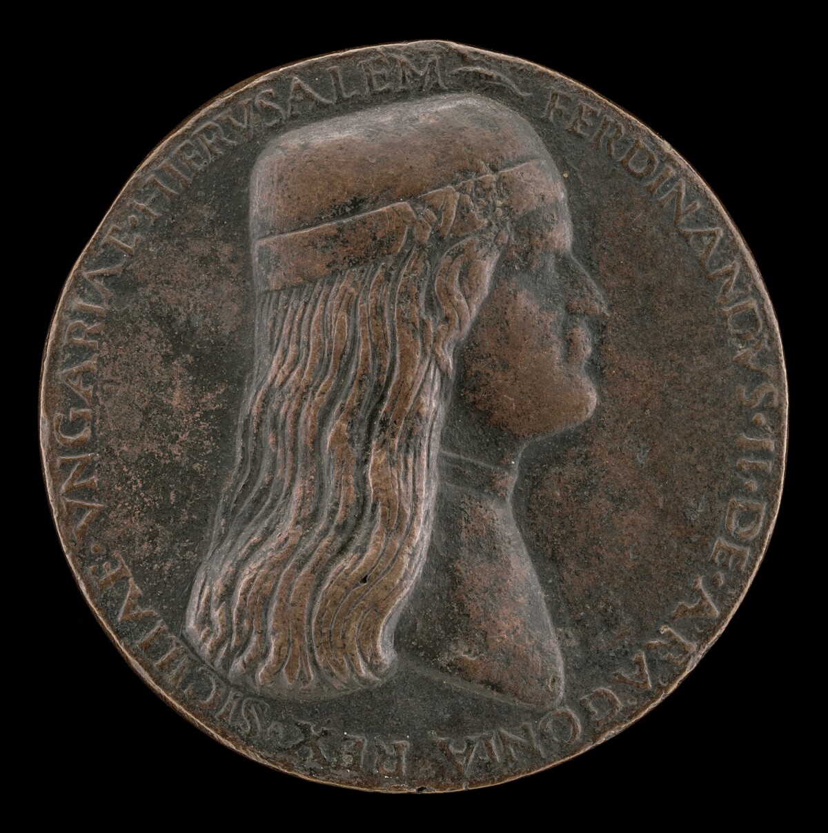 Ferdinand II of Aragon, died 1496, Prince of Capua and King of Naples 1495 [obverse]