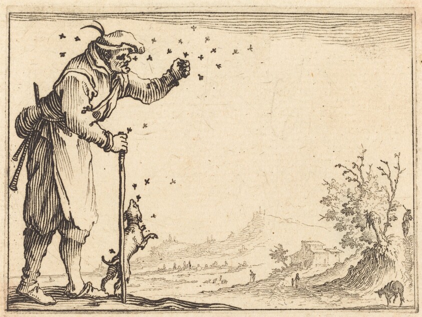 Peasant Attacked by Bees