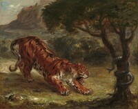 Tiger and Snake, Eugène Delacroix, 1862