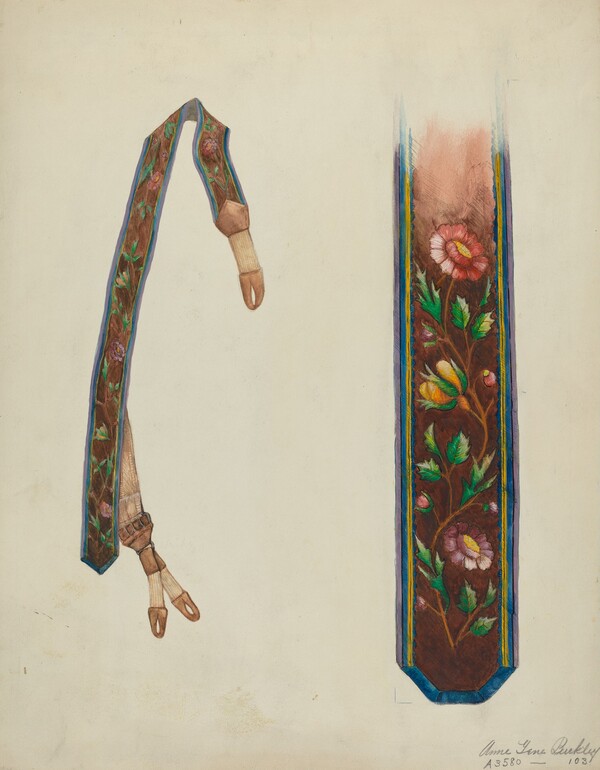 Silk Embroidered Suspenders