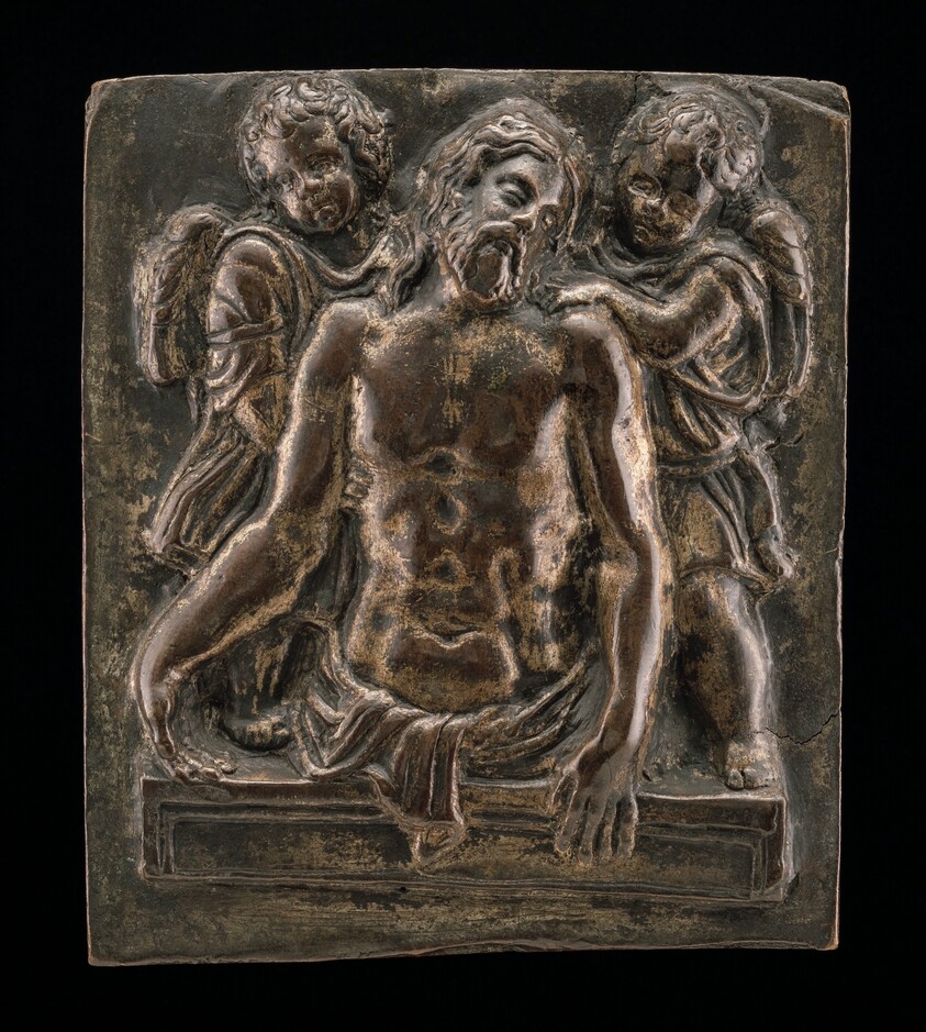 Christ's Body Held by Two Angels
