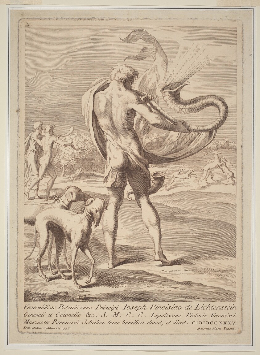 Nude Man Blowing a Conch
