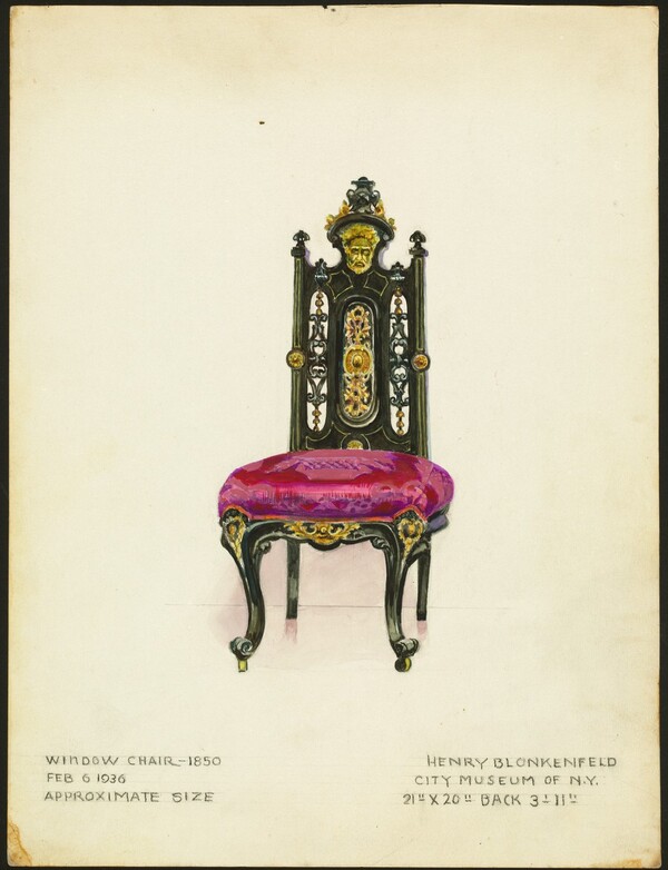 Window Chair (one of a pair)