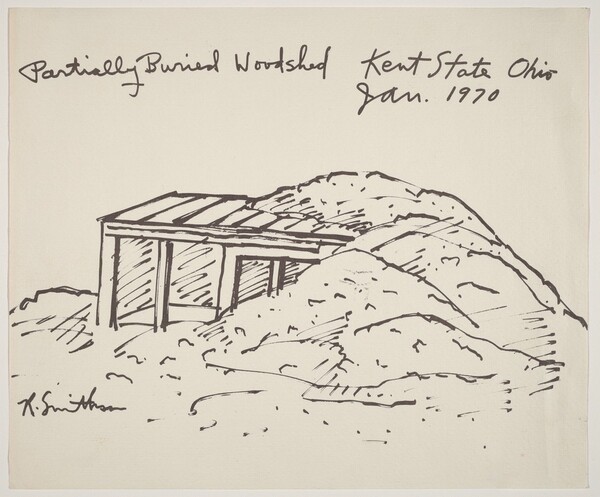 Partially Buried Woodshed