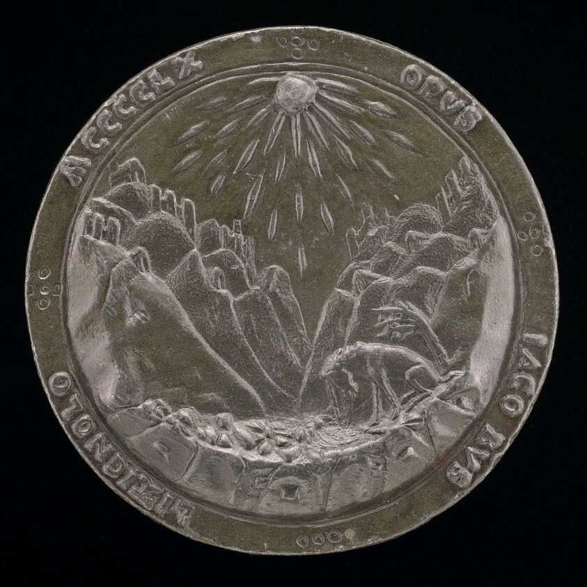 Unicorn Dipping Its Horn into a Stream [reverse]