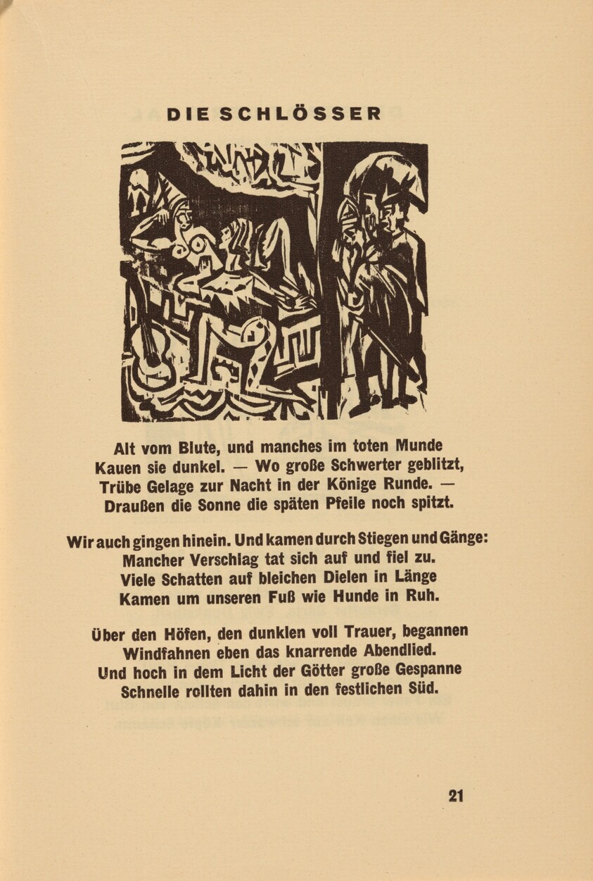 Die Schlösser (The Castles) (headpiece, page 21) from Georg Heym: Umbra Vitae (Georg Heym: The Shadow of Life)