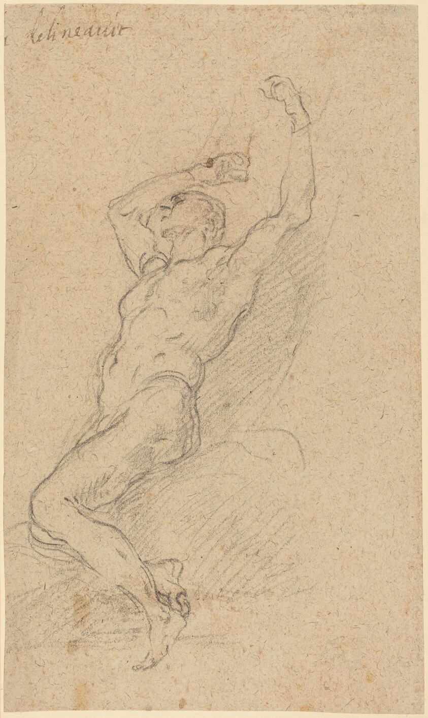 A Nude Man Chained to a Rock