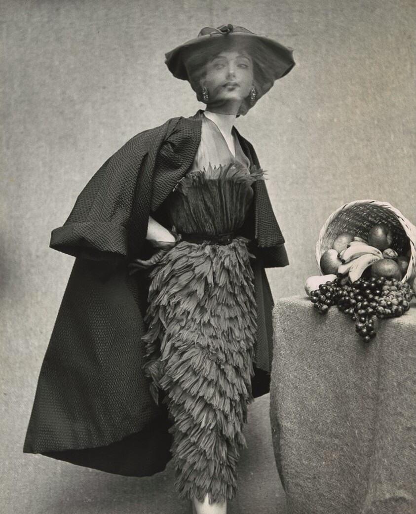 Sheath cocktail dress by Cristobal Balenciaga, Paris, France