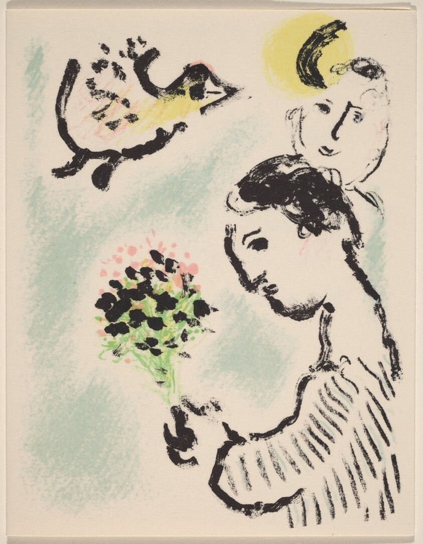 Greeting Card (Man Holding a Bouquet)