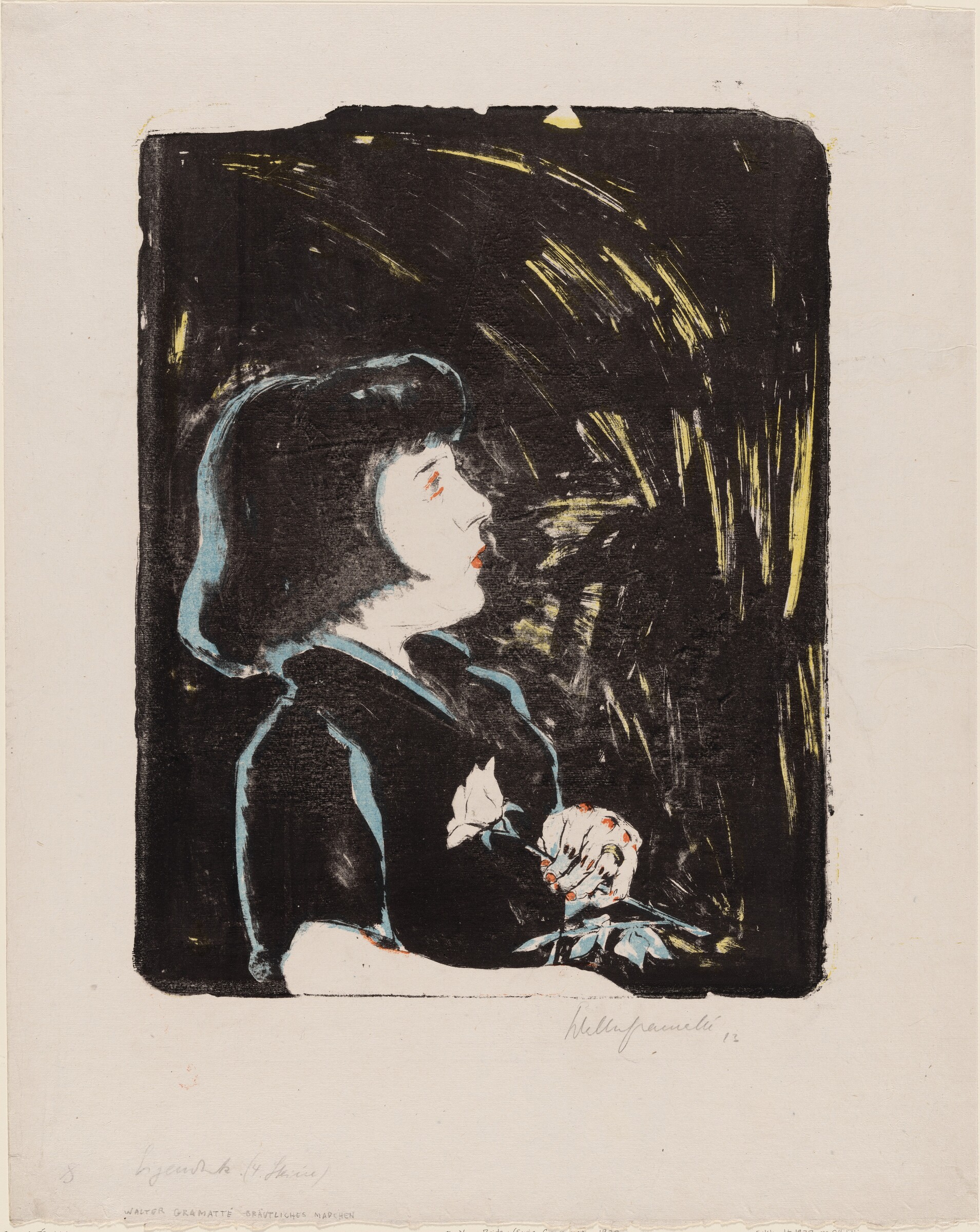 The Young Bride (Sonia Gramatté) [Bräutliches Mädchen (Sonia Gramatté)], Walter Gramatté, 1923