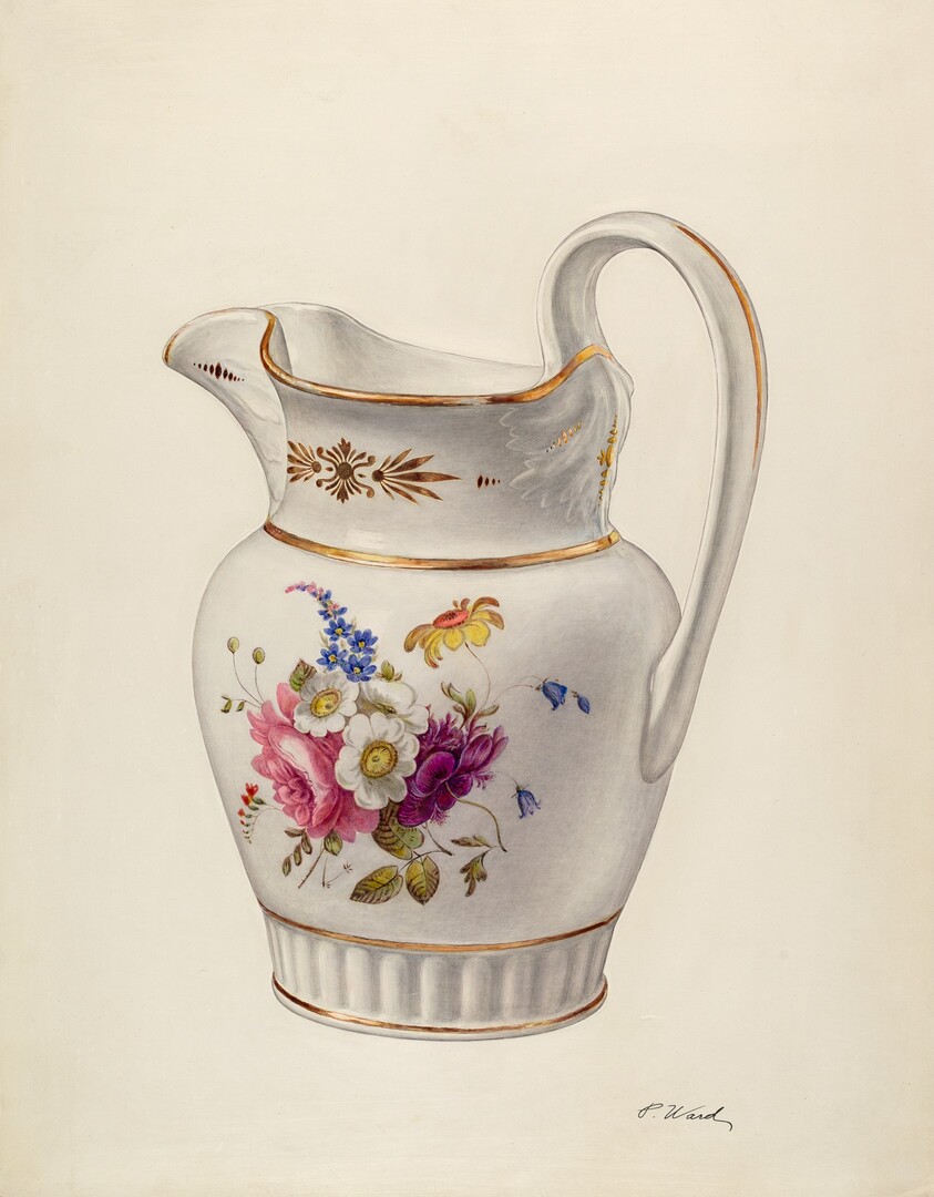White Glazed Porcelain Pitcher