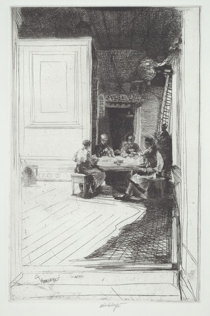 Chinese Card Players (plate C)