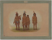 Four Macouchi Indians, George Catlin, 1854/1869