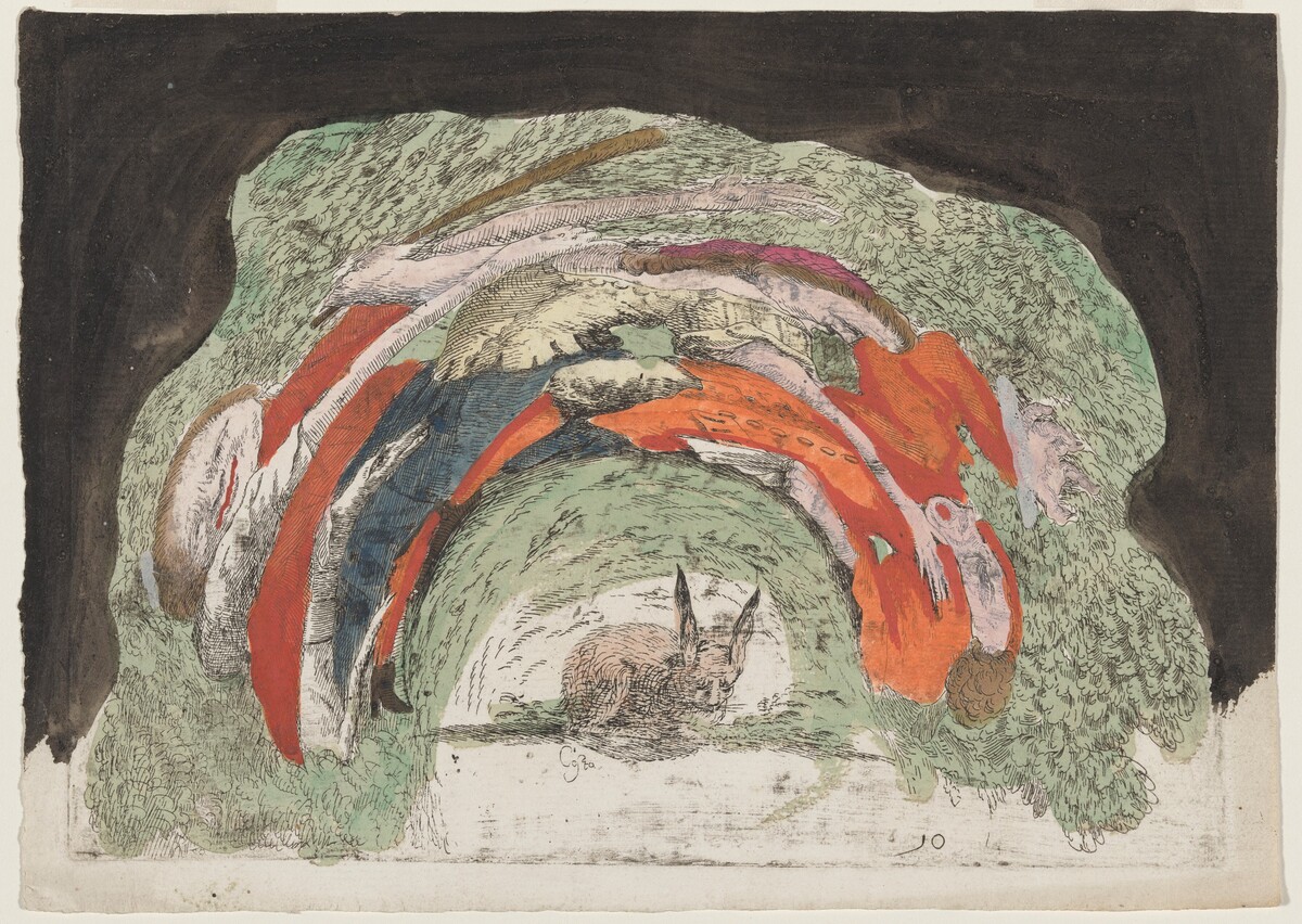 Rabbit and Two Fighting Men