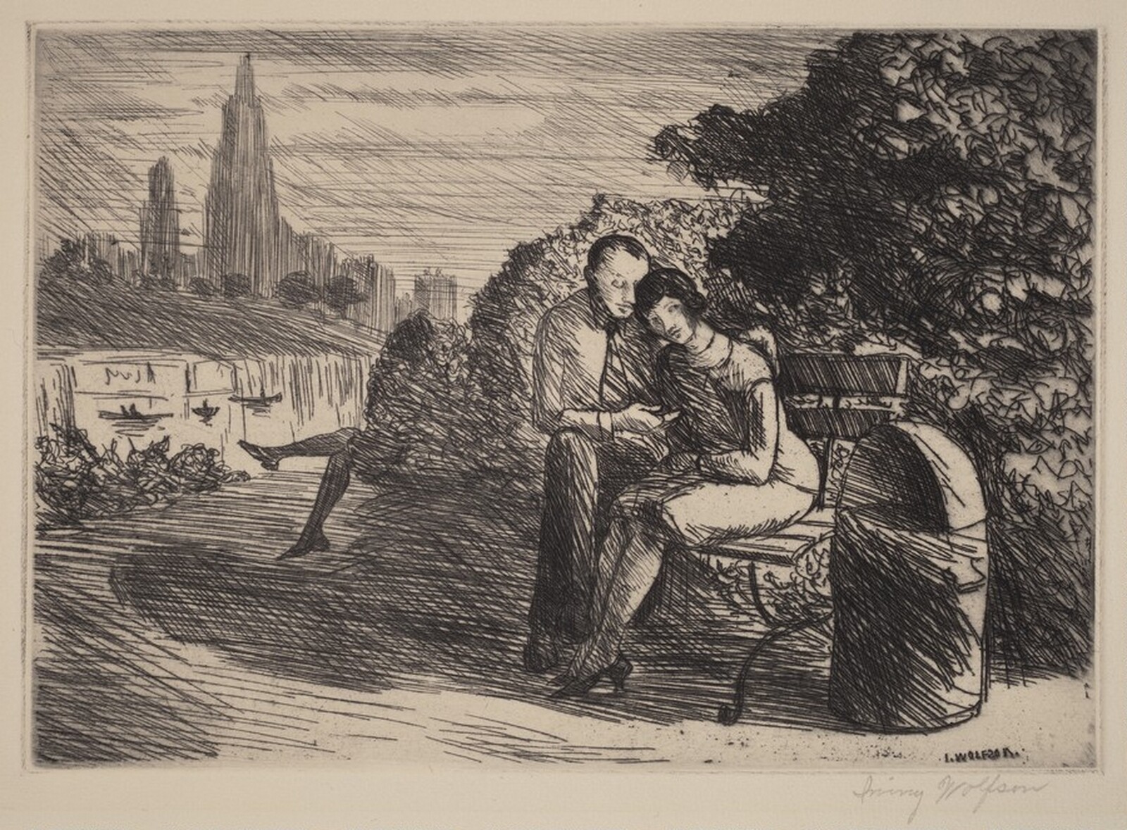 Planning in Central Park, Irving Wolfson, c. 1925