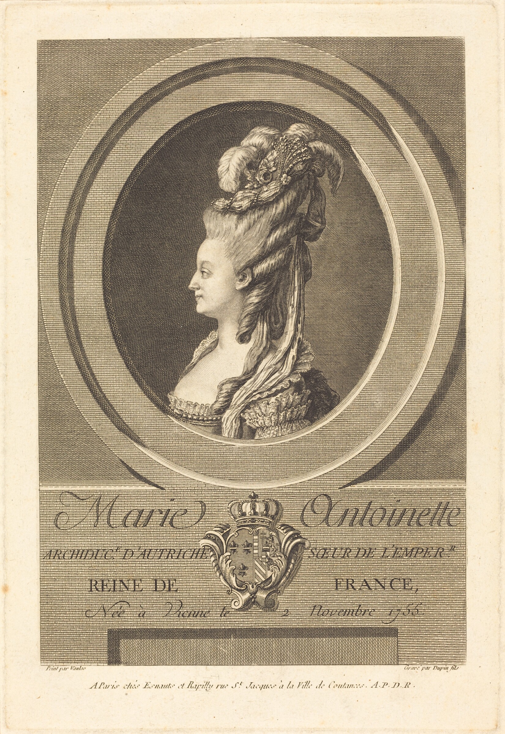 Marie-Antoinette, Nicolas Dupin after Carle Van Loo, n.d.