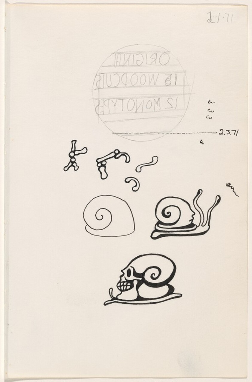 Untitled 2-1-71 [study for "tattoo" book]