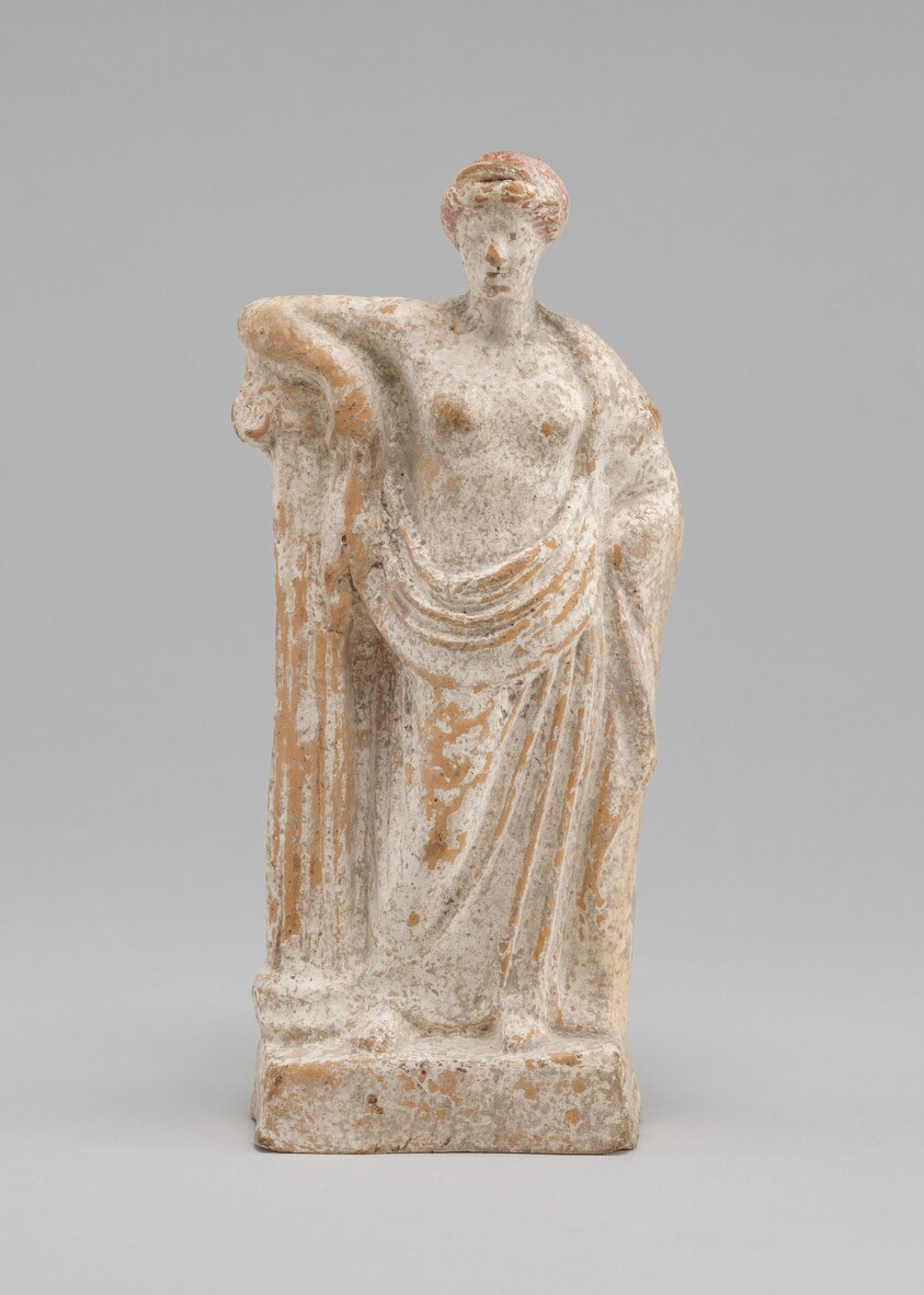 Figurine of a Goddess (possibly Aphrodite) or a Woman, Leaning on an Ionic Column