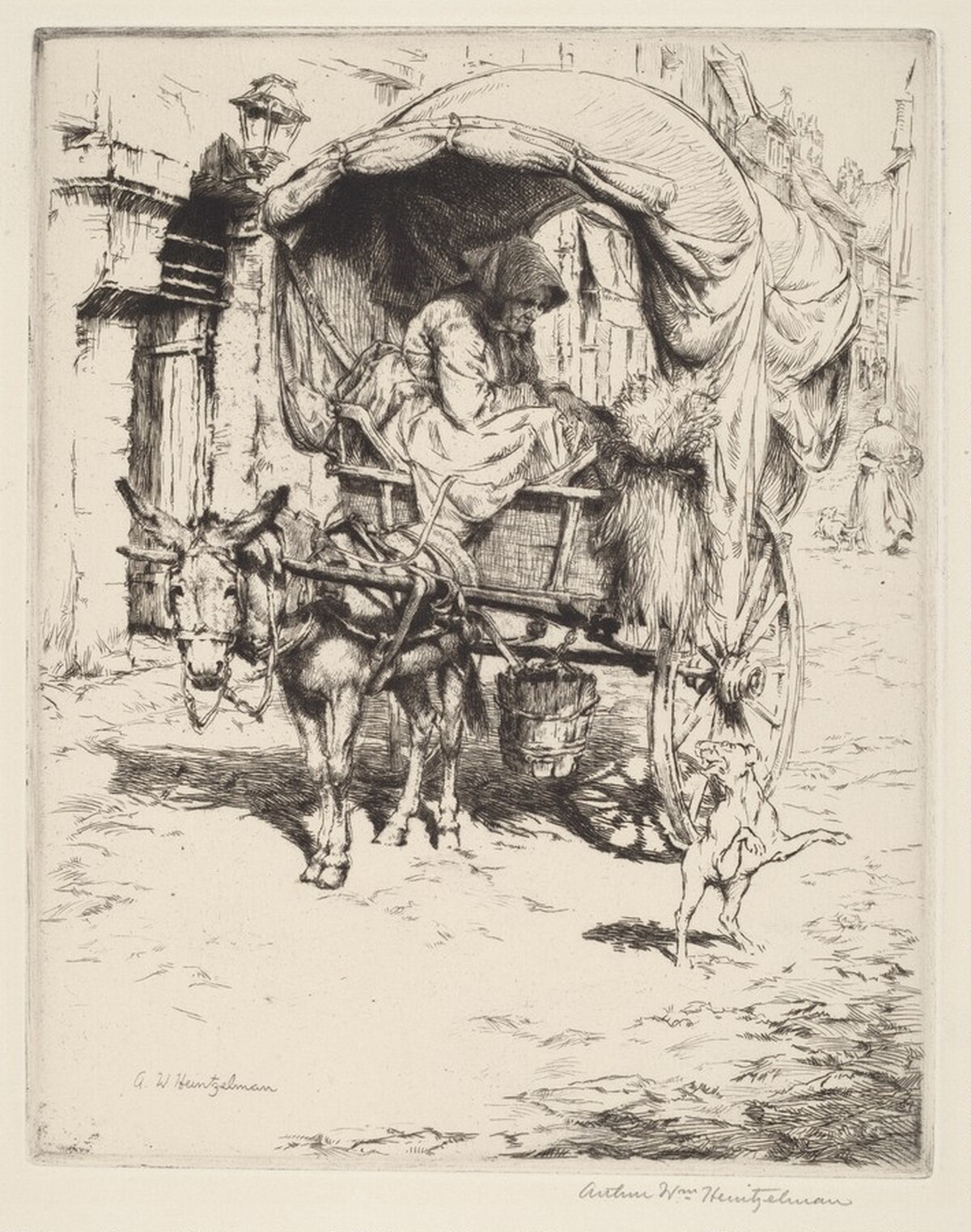 A Donkey Cart in Montmartre