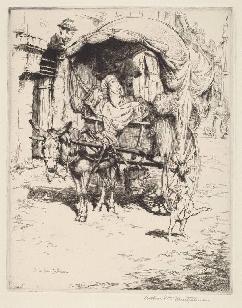 A Donkey Cart in Montmartre