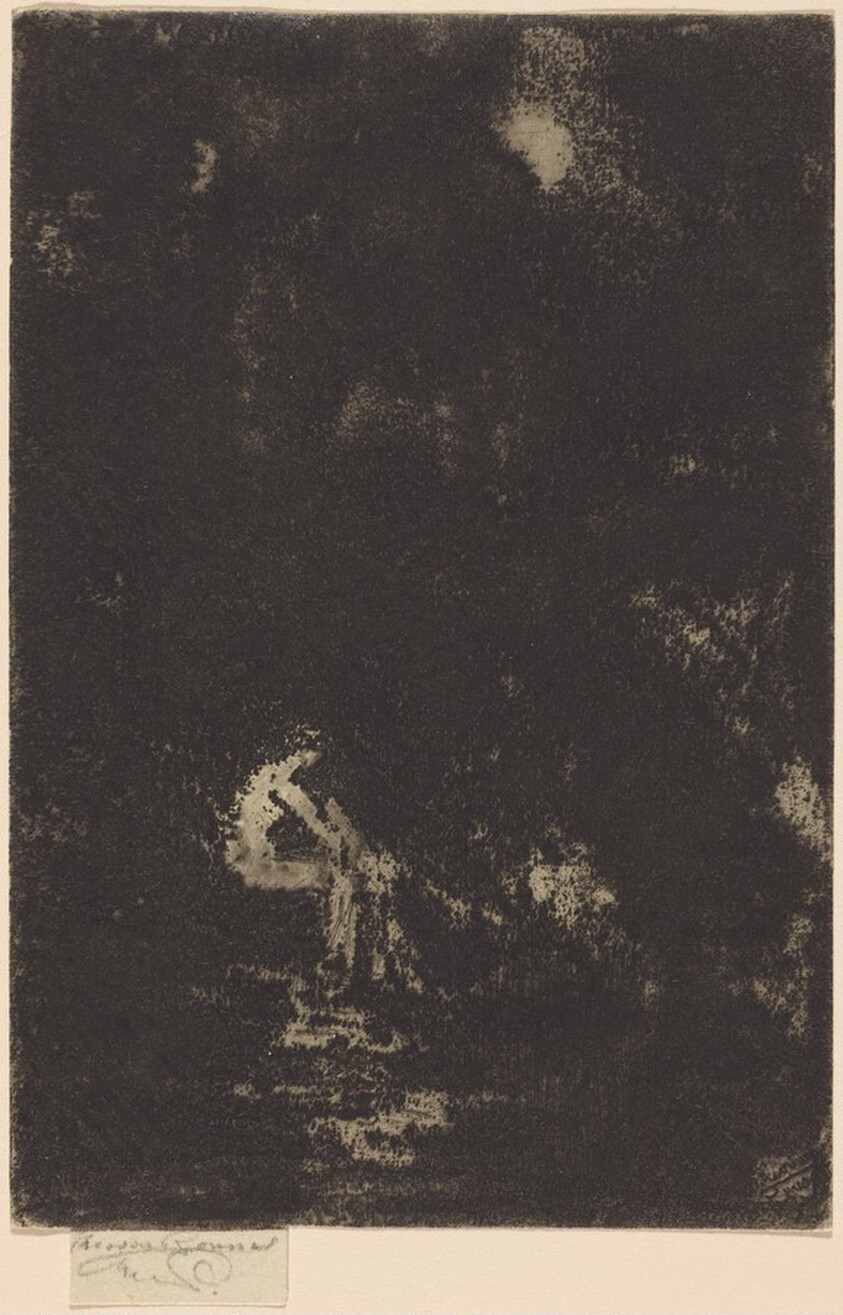 A Nymph Bathing, Moonlight