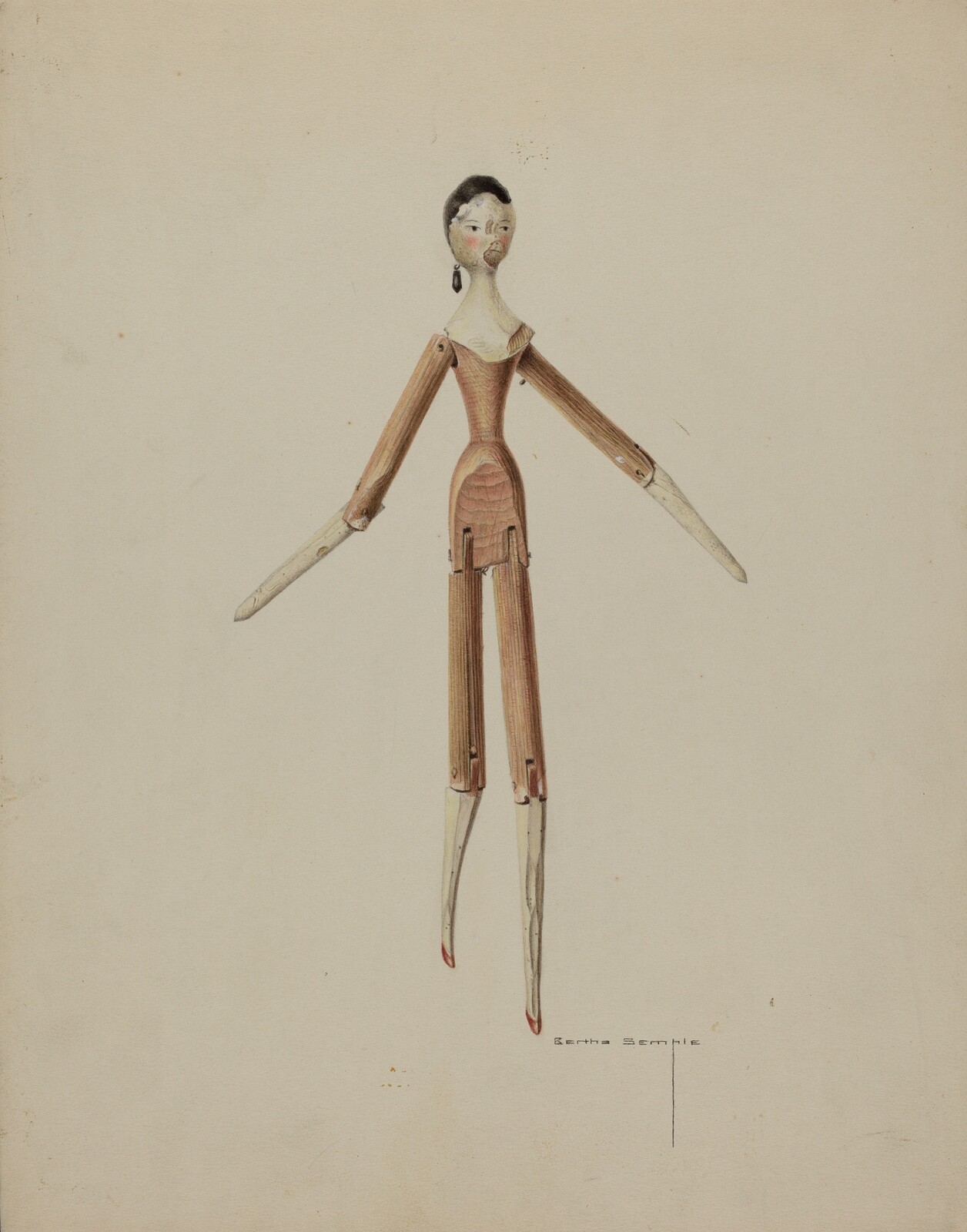 Wooden Doll, Bertha Semple, c. 1939