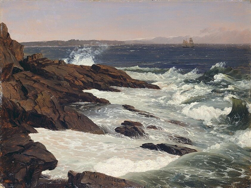 Fog off Mount Desert