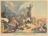 Downfall of Monopoly in 1800, Thomas Rowlandson, published 1800