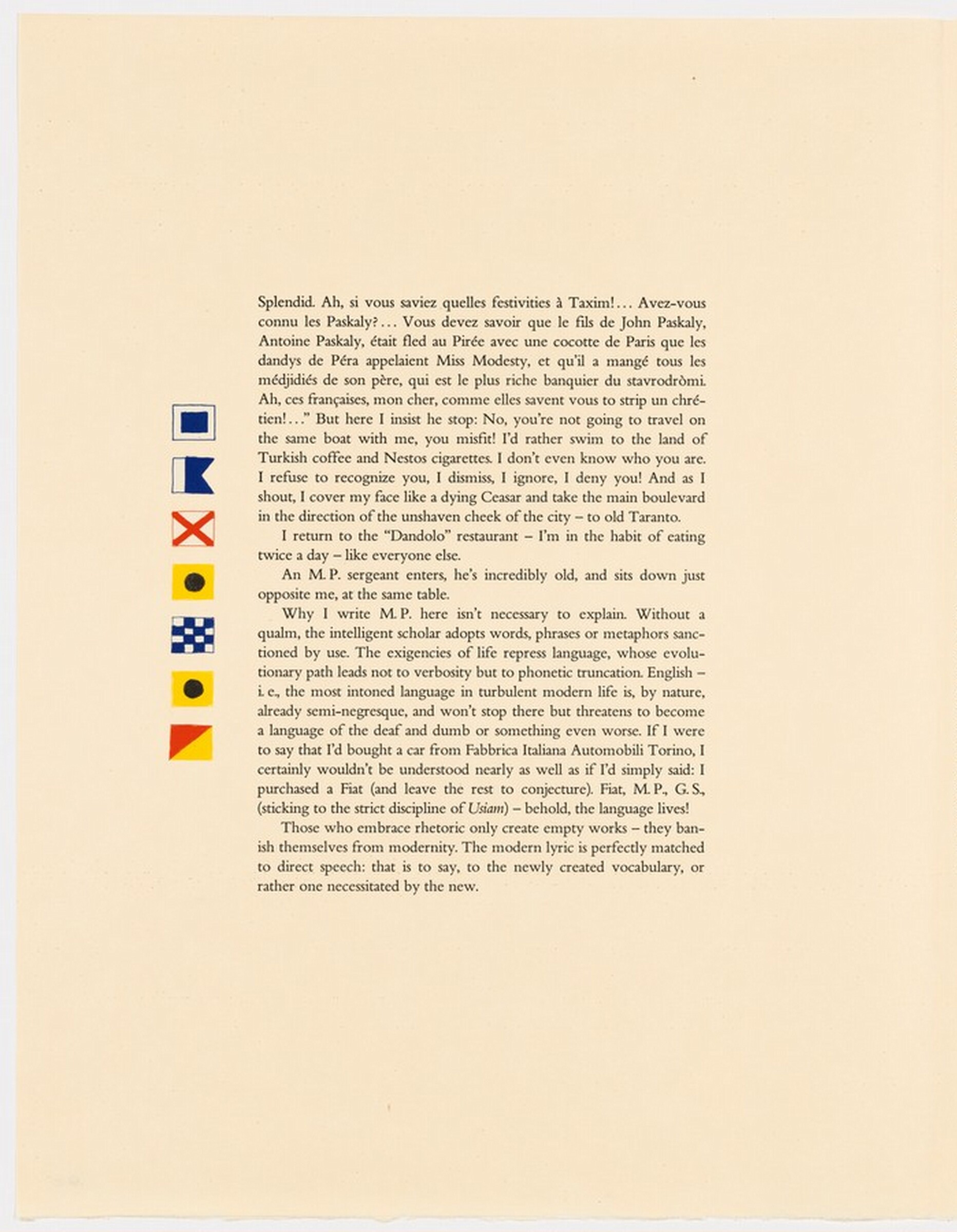 Plate (folio 28, side B, recto) from The Departure of the Argonaut, Francesco Clemente, 1983 - 1986, published 1986