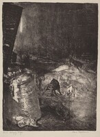 Hungry Dogs, second stone, George Bellows, 1916