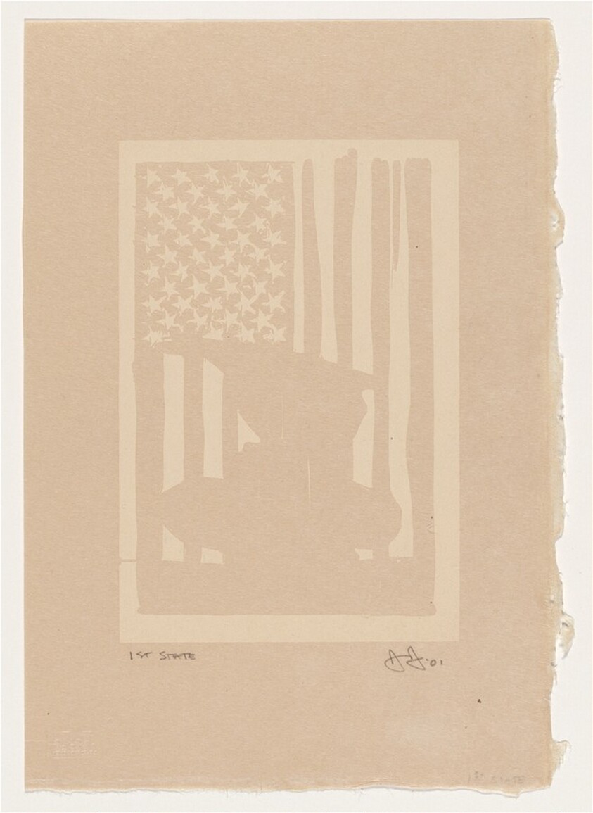 Flag and Vase [state proof of 1st state]