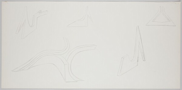 Studies for "Black Tower" and Other Sculptures (PB4)