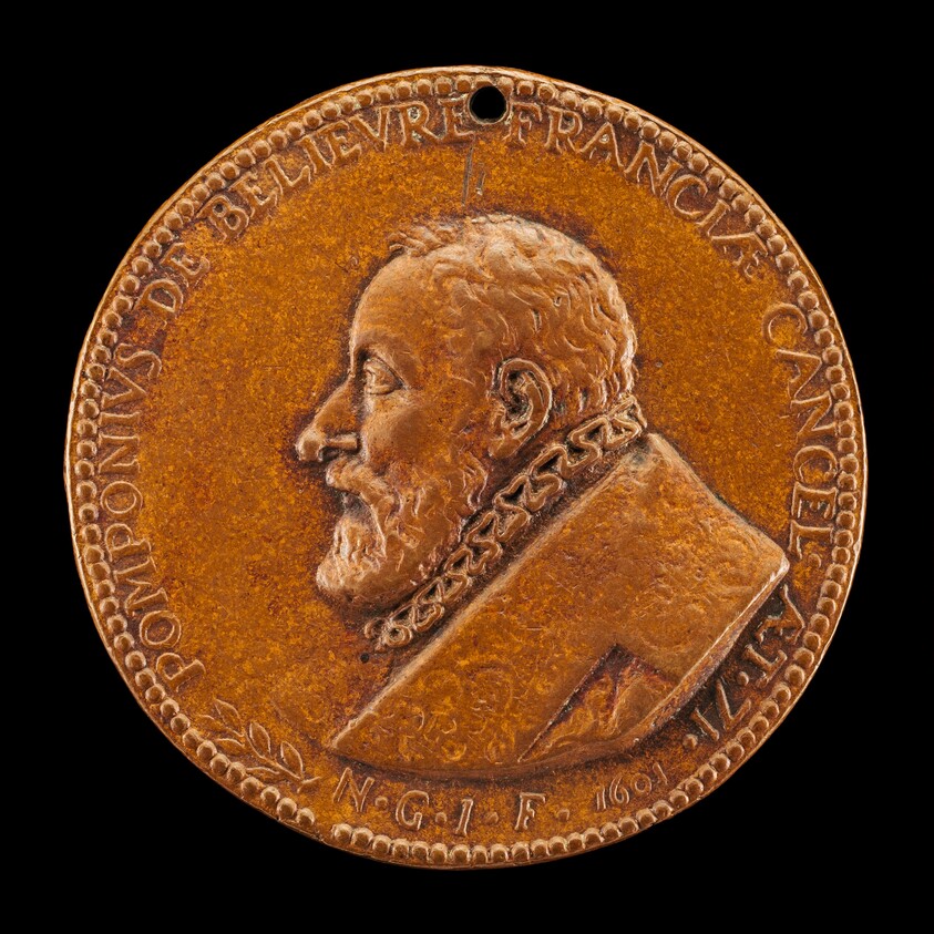 Pomponne de Bellièvre, 1529-1607, Chancellor of France 1599-1605 [obverse]
